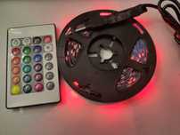 Taśma LED RGB SMD 2835 z pilotem i zasilaniem 5/12V