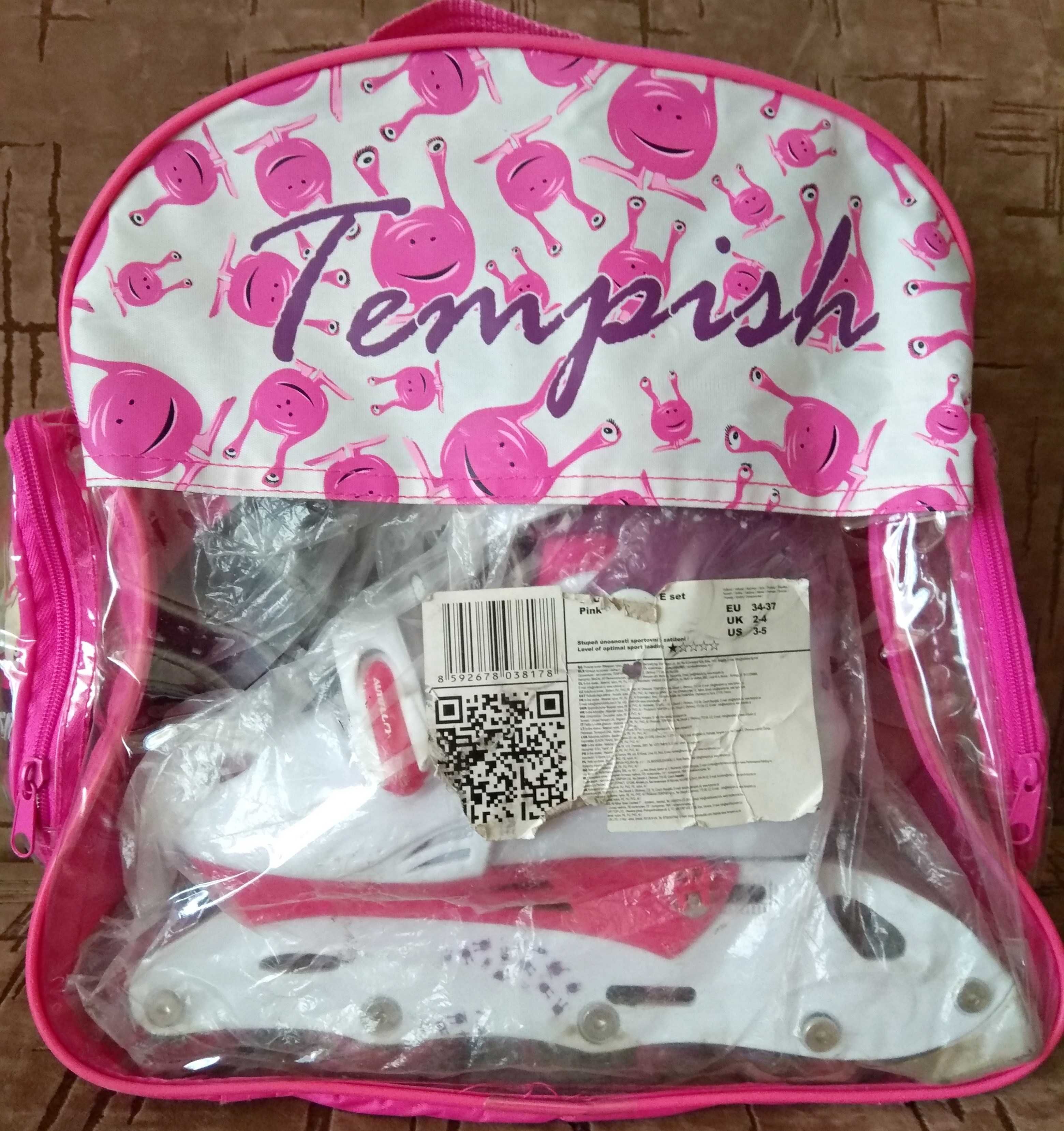 Раздвижные роликовые коньки Tempish (34-38) + установка колёс по бокам
