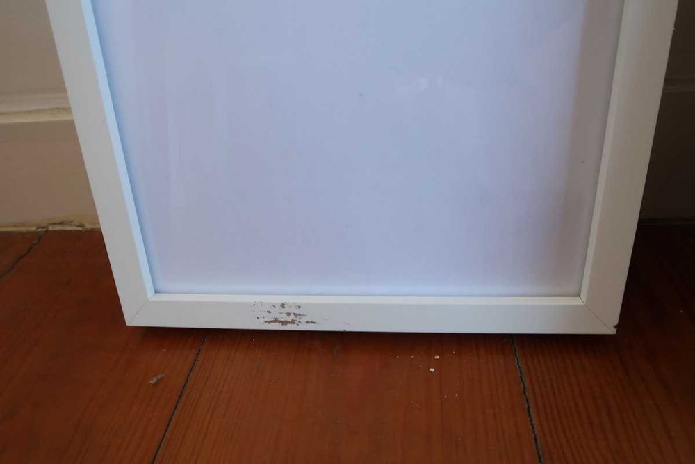 7 molduras brancas com vidro