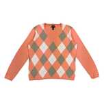 Sweter/sweterek w serek w romby Tommy Hilfiger