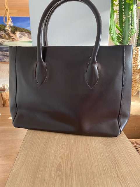 TOREBKA skóra typu POLO czekoladowy brąz / aktówka A4 torebka A4