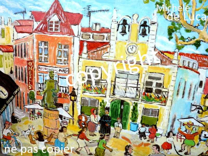 cascais Quadro a óleo  81 x 100 cm.