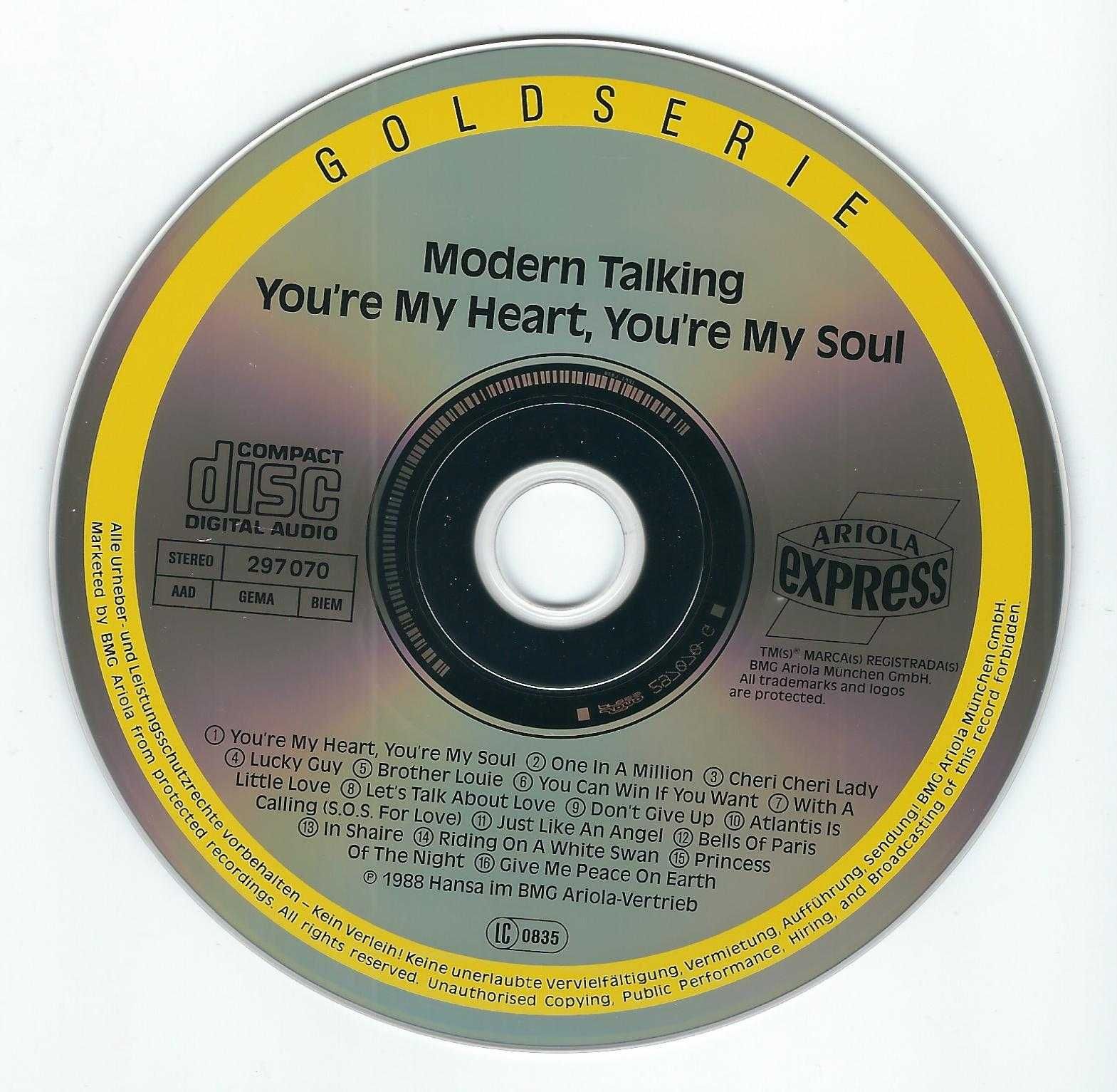 CD Modern Talking - You're My Heart, You're My Soul  (1992)