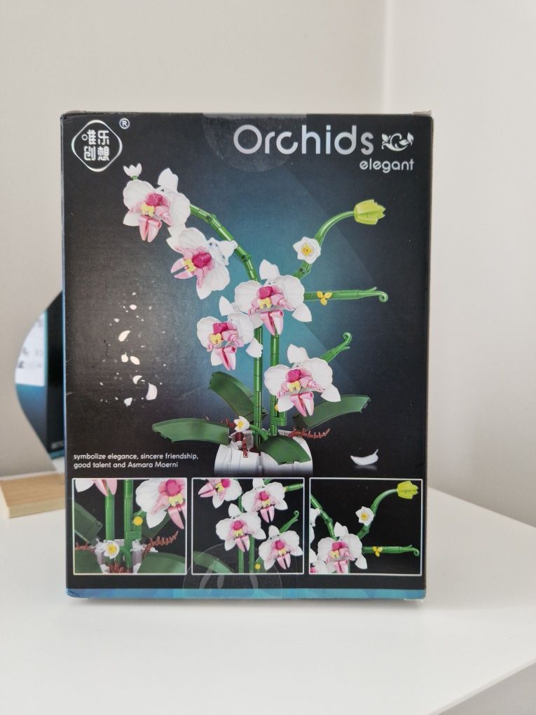 Klocki wieczny bukiet orchidea