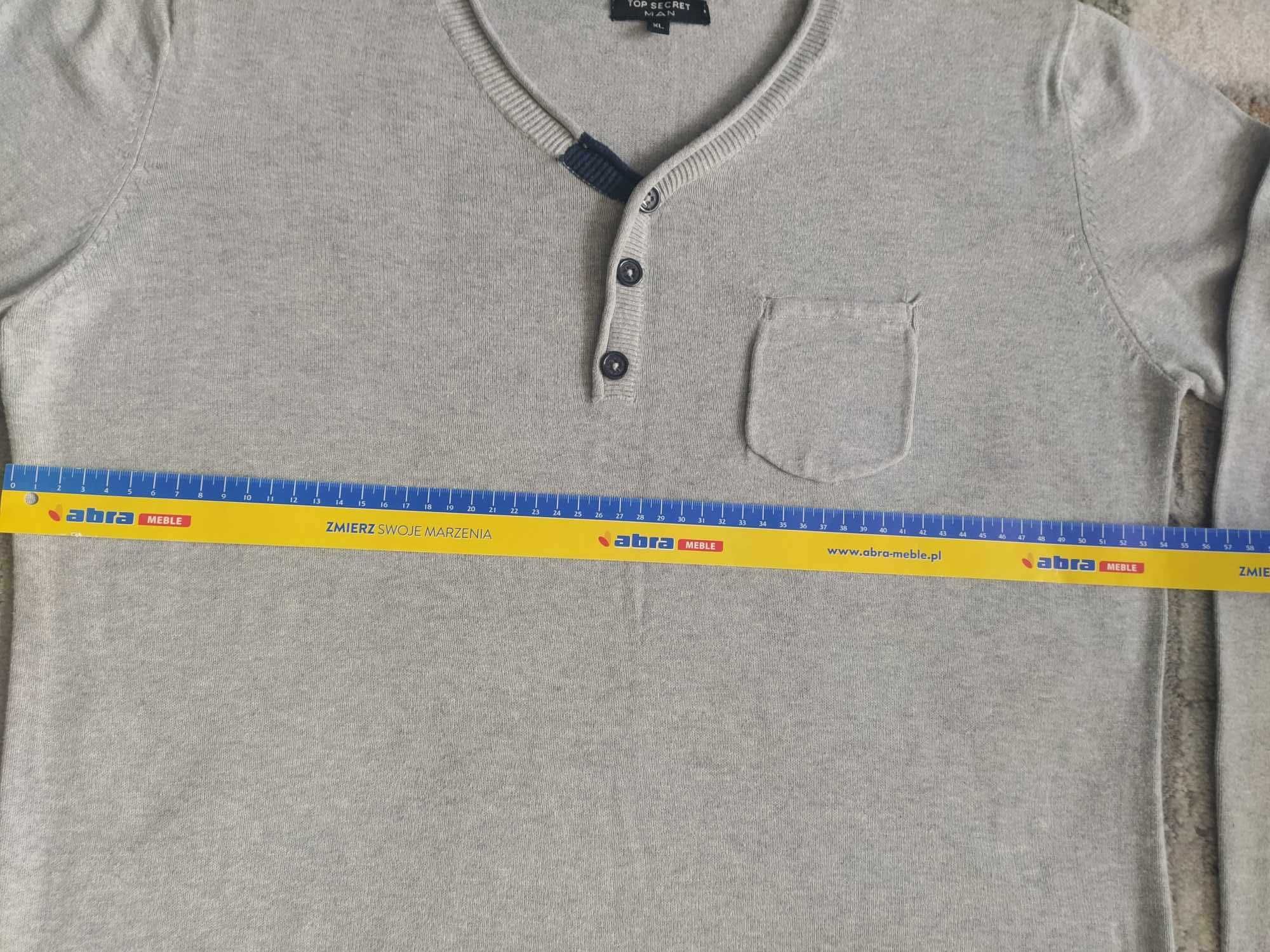 Siwy sweter męski Top Secret