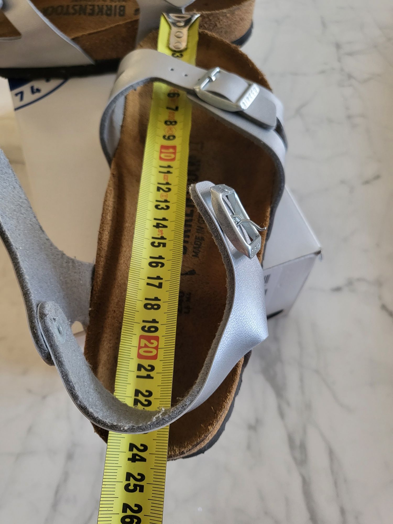 Sandały Birkenstock 37 Rio Kids Silver BDB PLUS