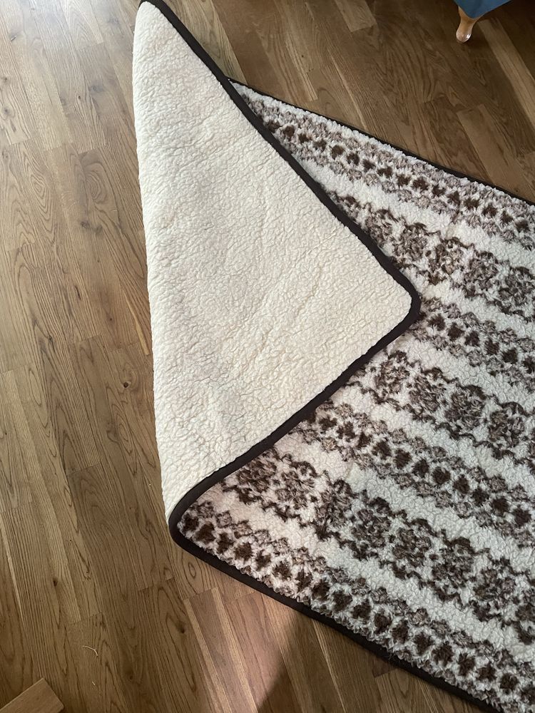 Koc runo wełniany wełna 95 cm x186 cm
