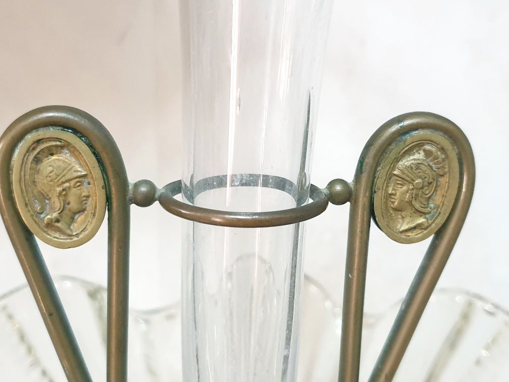 Lindo antigo centro de mesa com suporte Arte Nova