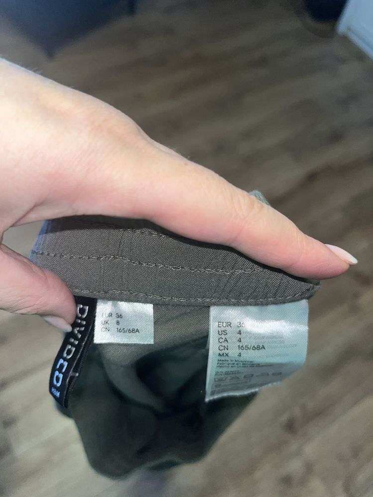 Spodnie alladynki h&m khaki wiskoza 100%