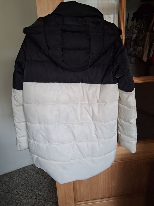 Casaco preto e branco