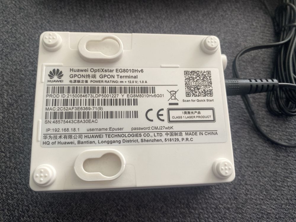 Huawei EchoLife EG8010Hv6 – terminal GPON, Gigabit, ONT