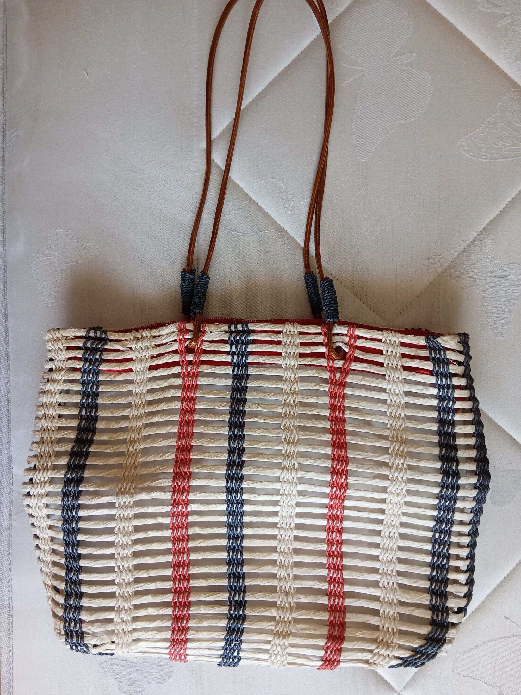 Mala 35x25cm azul/vermelha
