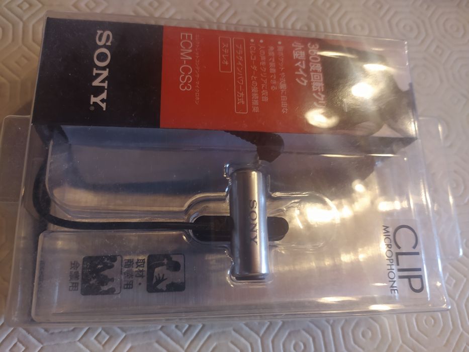 Microfone de lapela sony