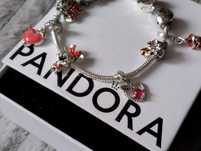Zawieszką charms serce róż z cyrkonią do bransoletki Pandora nowy
