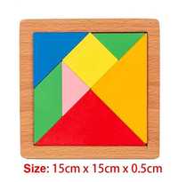 Drewniane Puzzle Geometryczne vol. 2 - TANGRAM