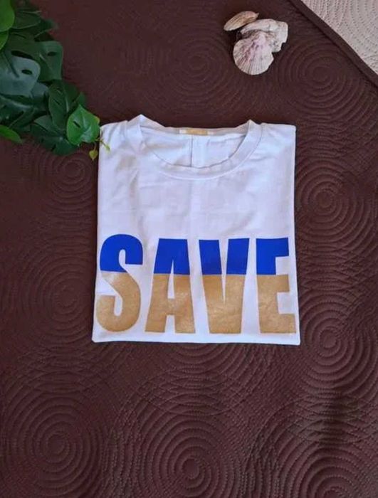 Biała bluzka z napisami Mor Inci uniwersalna