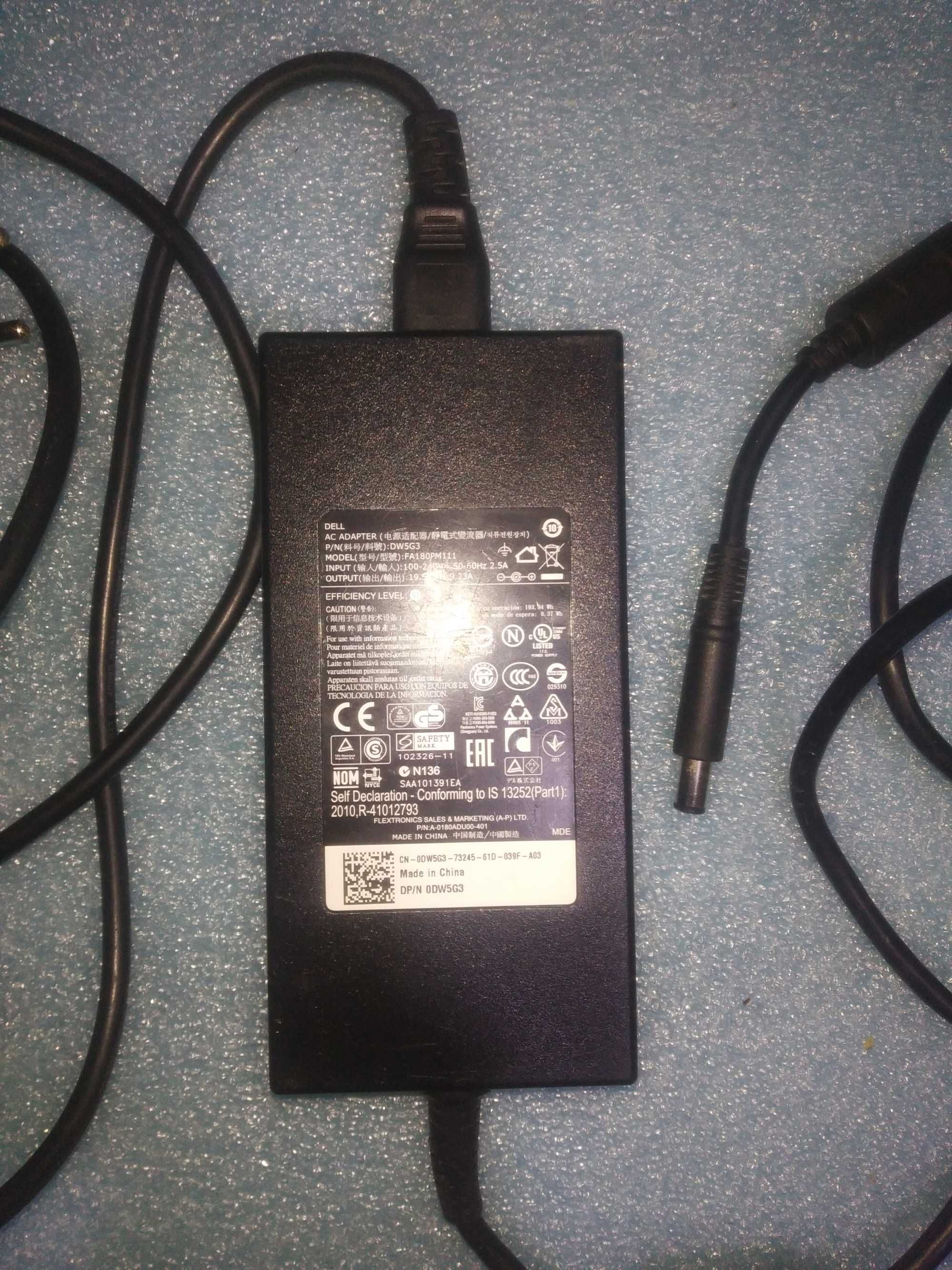 Zasilacz Dell do laptopa stacji 180W 19.5V 9.23A 7.4mm x 5.0mm barrel