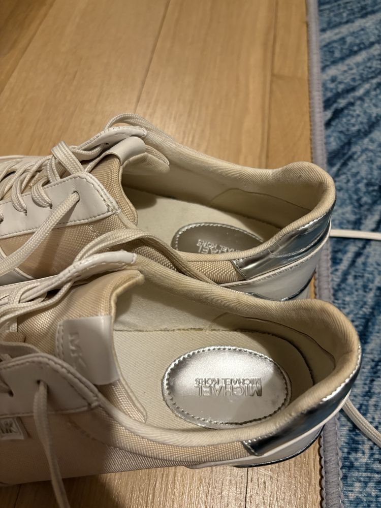 Michael Kors oryginalne sneakersy 8M rozm. 39 biale srebrne