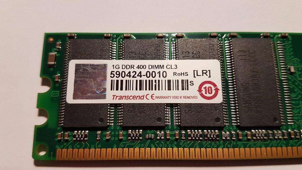 Memória RAM Transcend 1G DDR 400 DIMM CL3