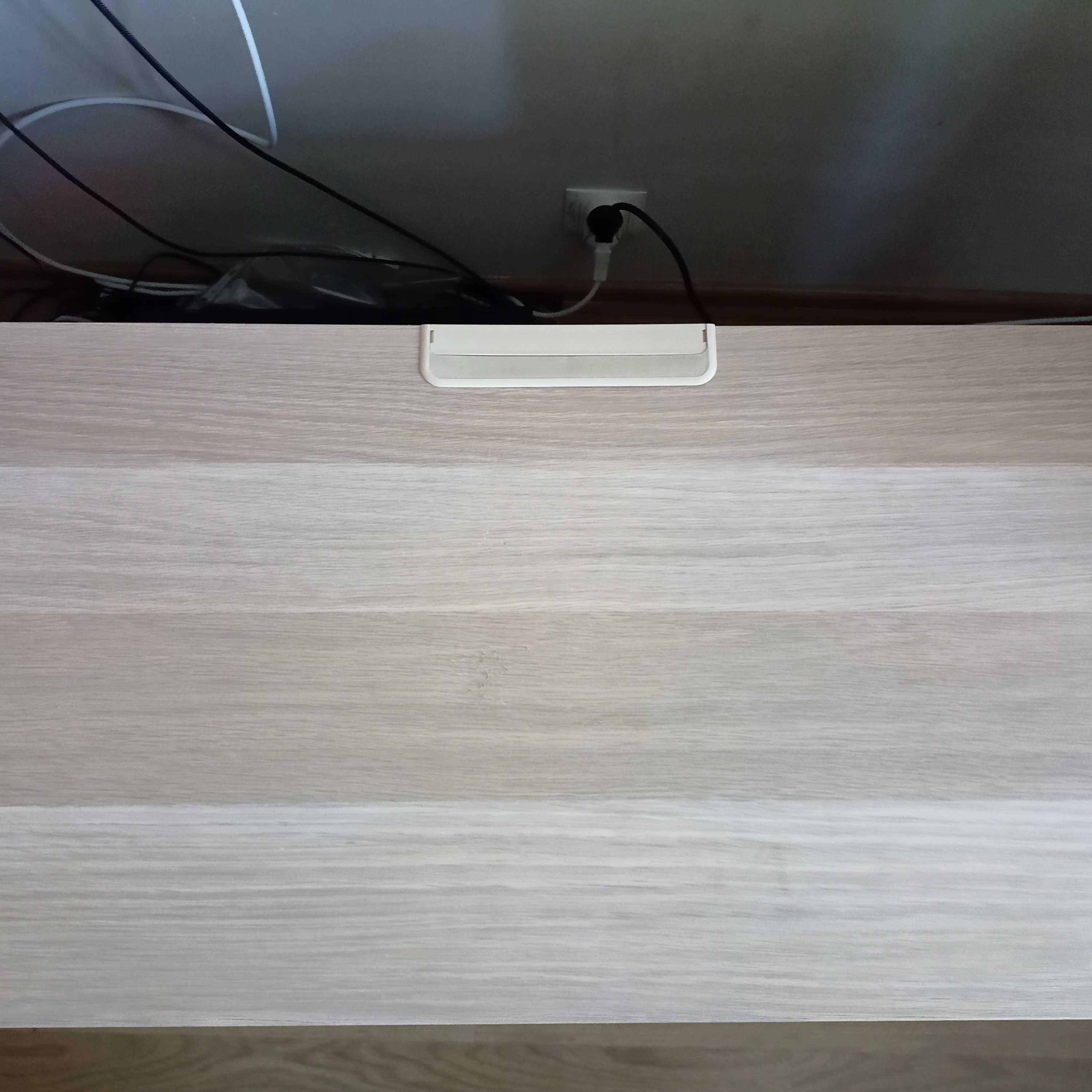 BESTÅ Szafka pod TV, imitacja dębu bejcowanego na biało, 120x40x48 cm