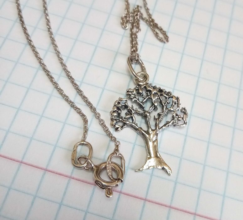 Кулон підвіс "Дерево" з ланцюжком срібло 925 проба