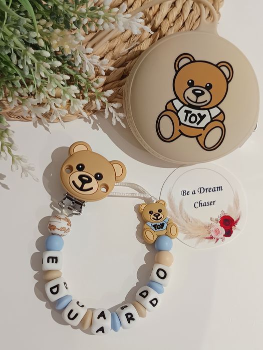 Prendedor de chupeta em silicone