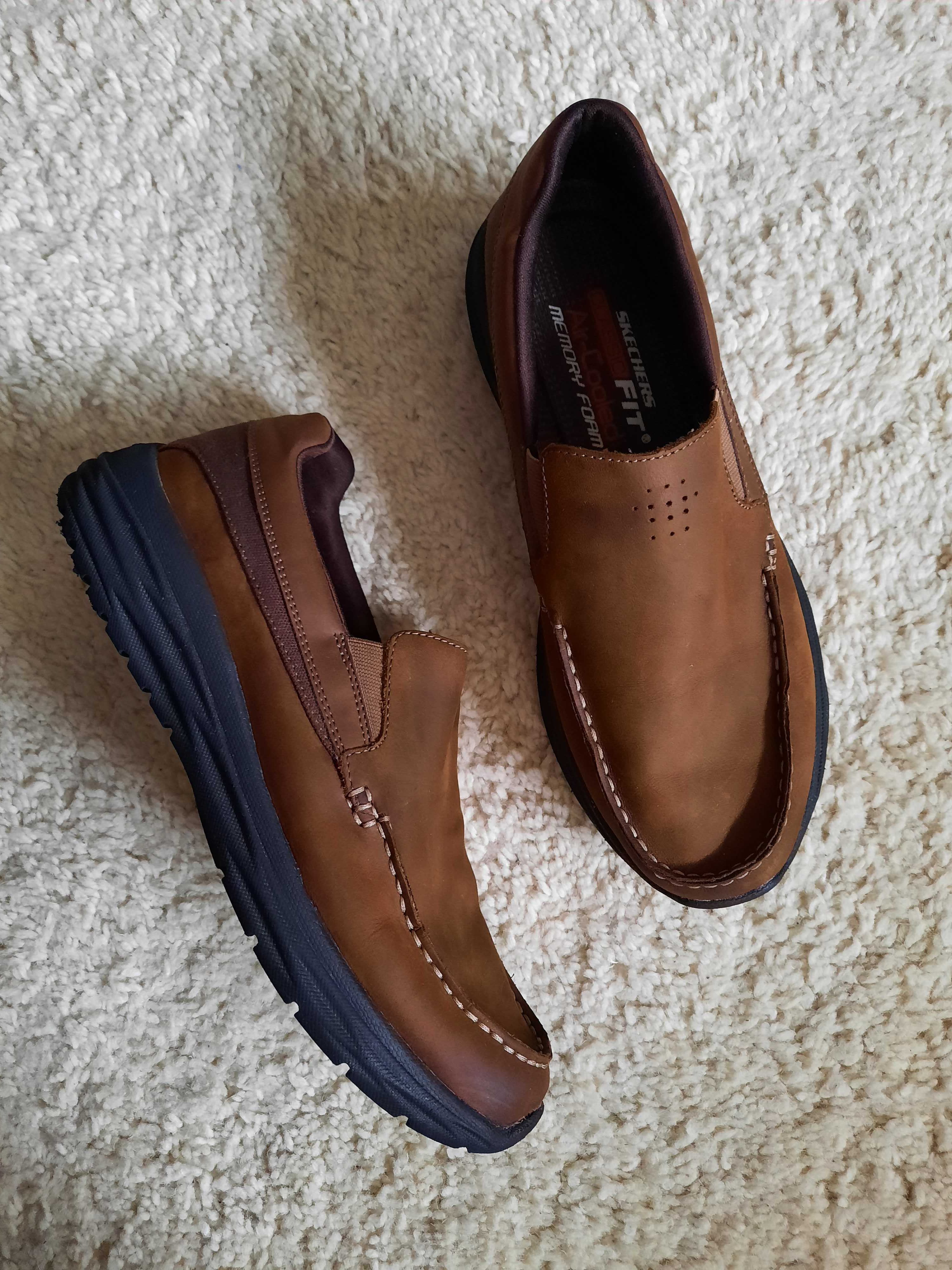 Шкіряні мокасини туфлі Skechers