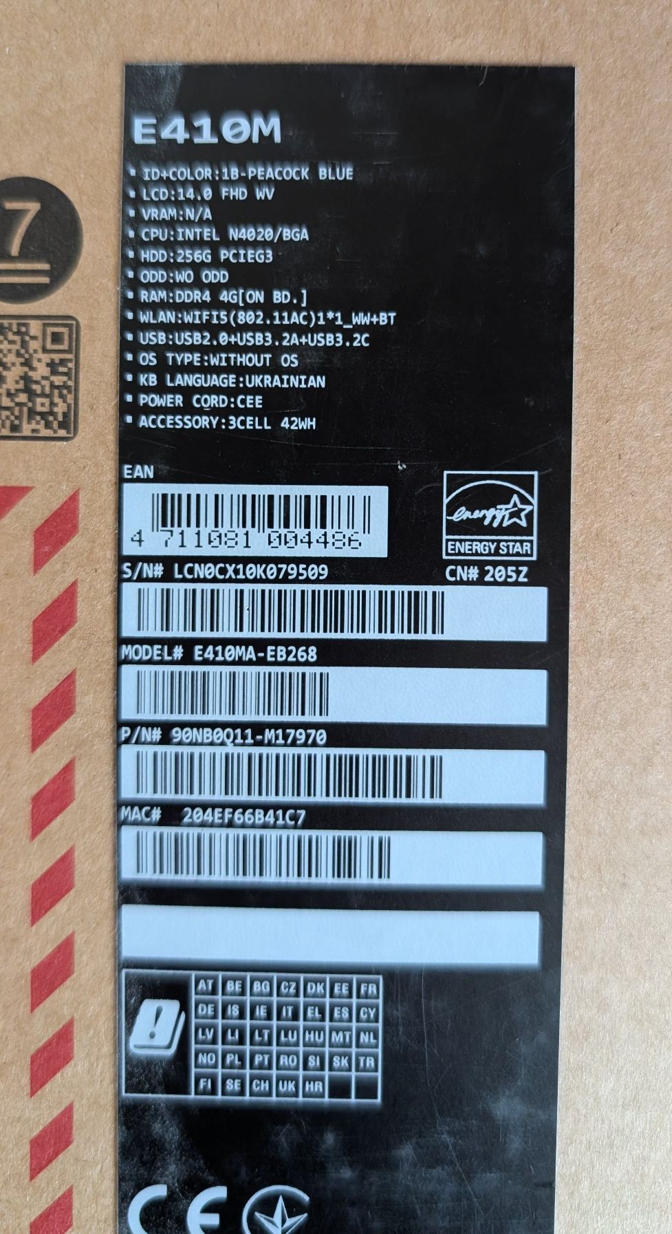 Asus E410MA-EB268