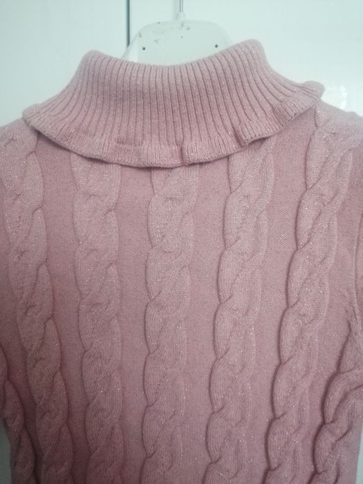 Sukienka sweterkowa dziewczęca rozmiar 128/134