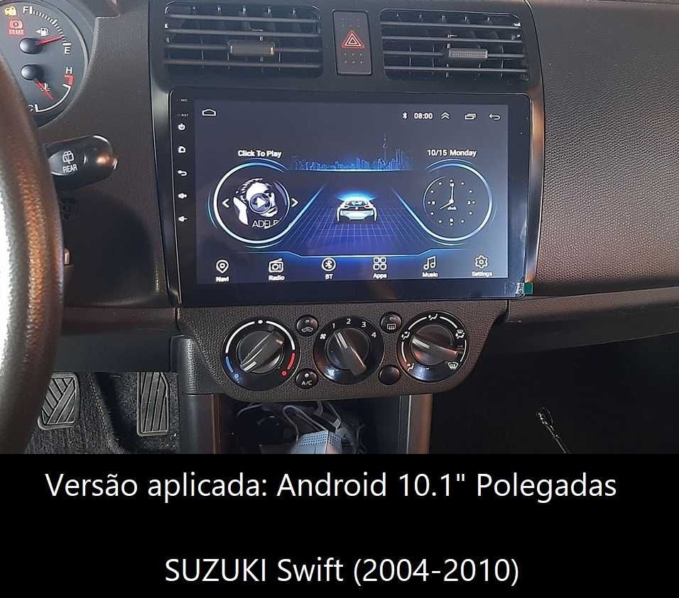 (NOVO) Rádio 2DIN • SUZUKI Swift (2004 até 2017) • Android GPS Moldura