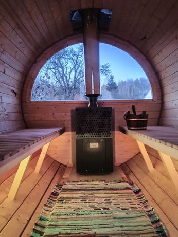 Mobilna sauna - piec opalany drewnem, duża 8 osób, spa pod Twoim domem