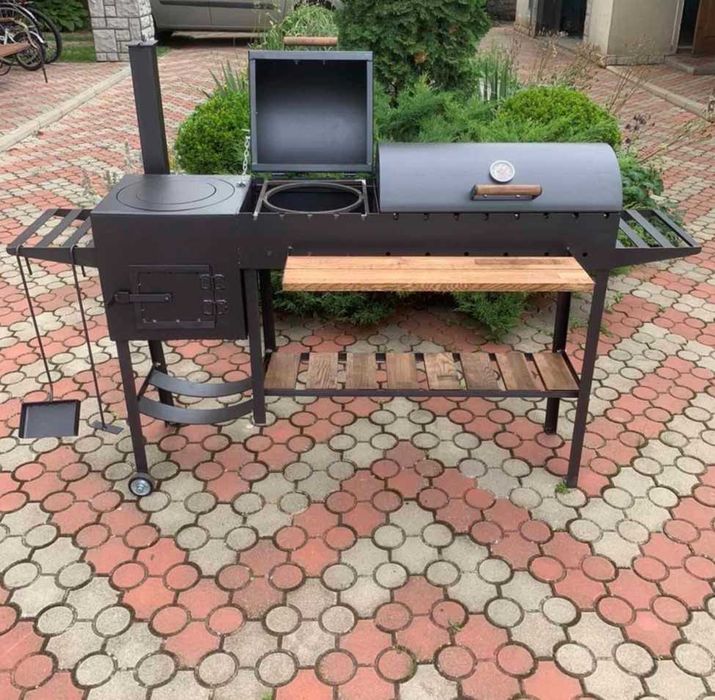 З ВЕНТИЛЯЦІЄЮ!!! Мангал барбекю GOR-2 (5мм) з пічкою і решіткою гриль