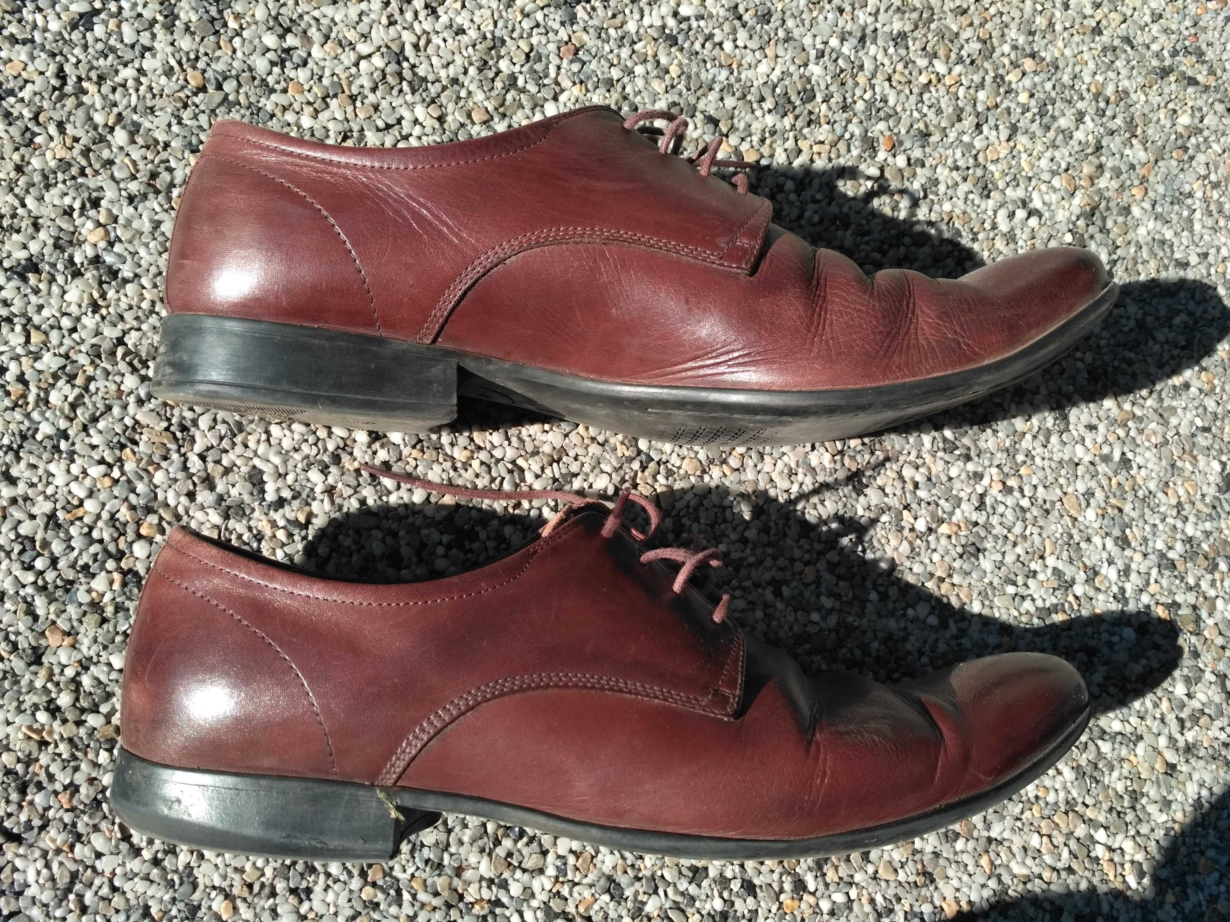 buty męskie wizytowe 41 eleganckie półbuty do garnituru pantofle ryłko