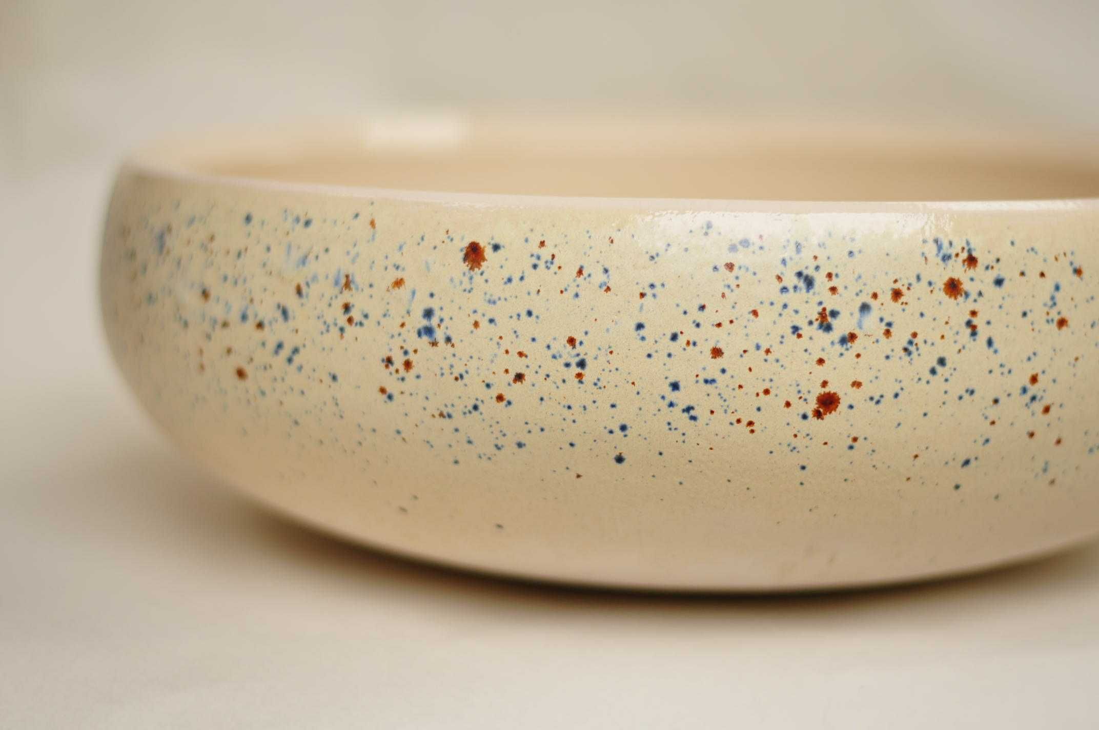 HANDMADE & OUTLET Umywalka ceramiczna nablatowa - 33 cm Birds Egg