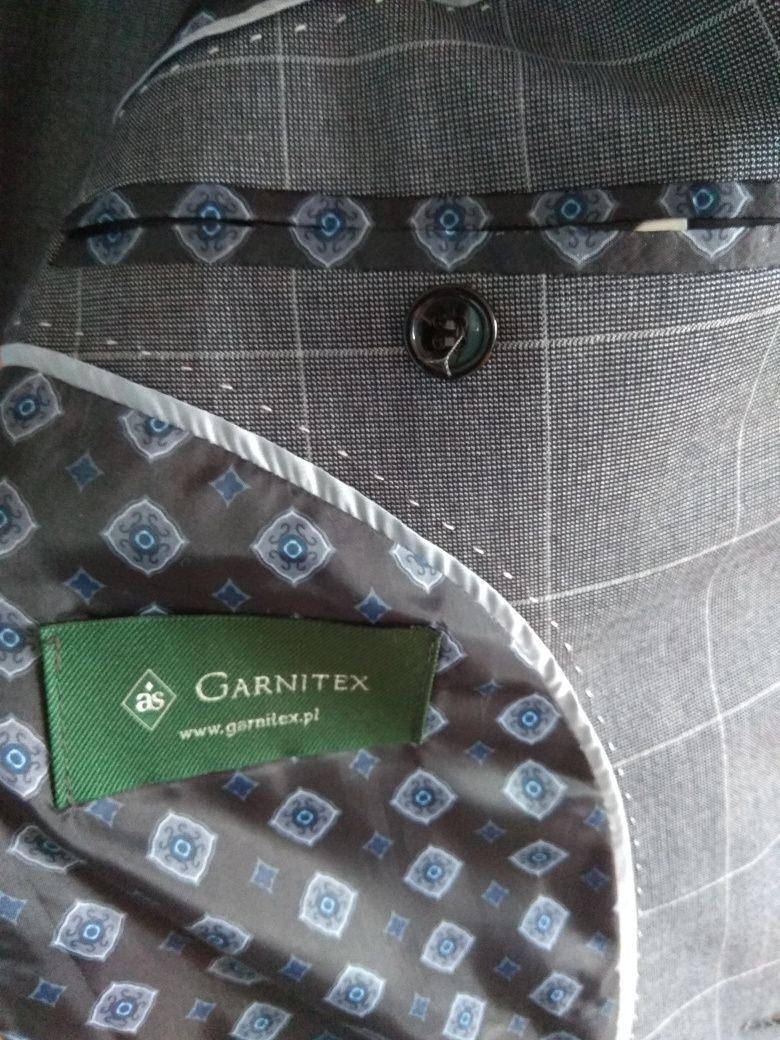 Elegancki szary garnitur GarniteX rozmiar 100/182/88