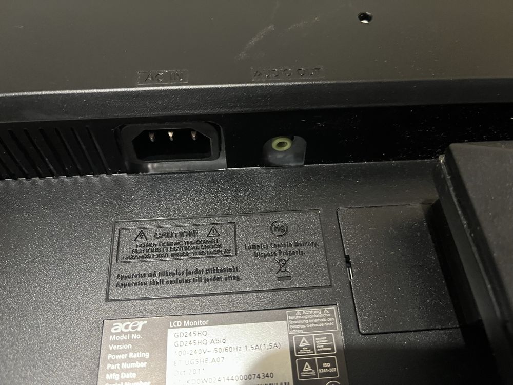 Monitor Acer GD245HQ.