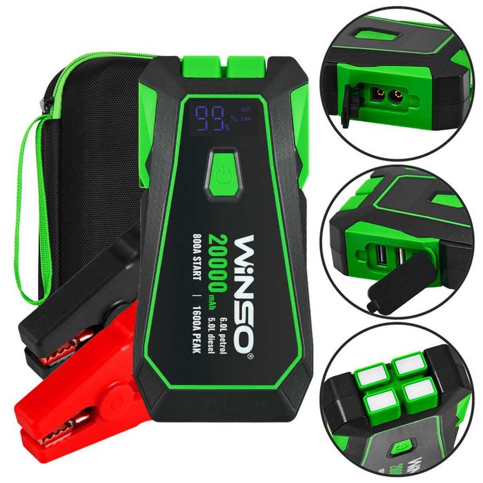 Бустер (пусковий пристрій) Winso Jump Starter  20000mAh (140800)
