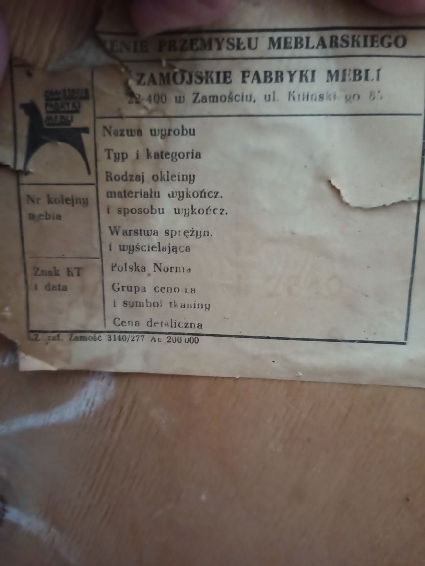 Cztery Krzesła PRL (cena za komplet) Zamojskie Fabryki Mebli