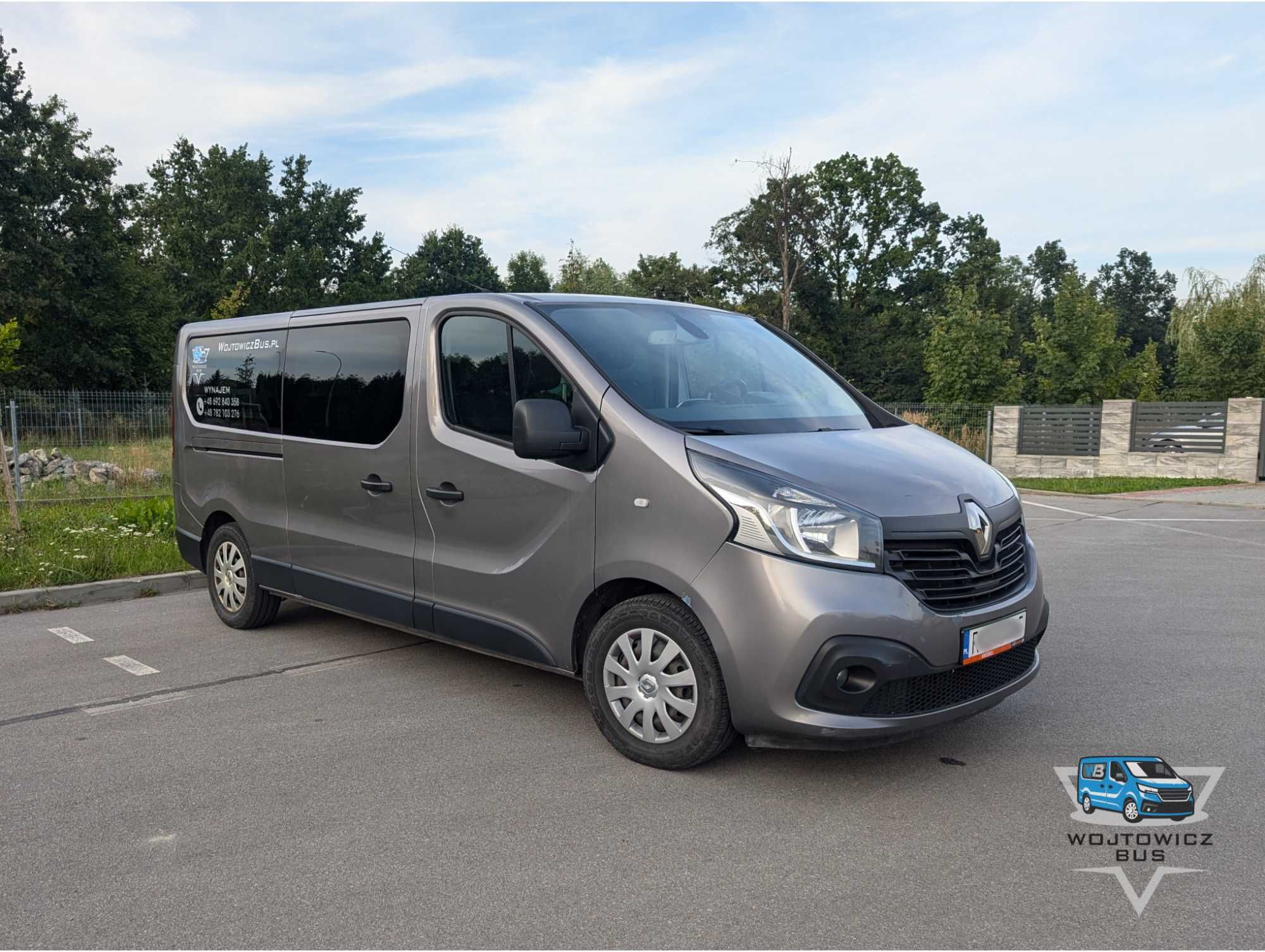 Wynajem busów 9-osób Renault Trafic long(II i III gen.) z/bez kierowcy