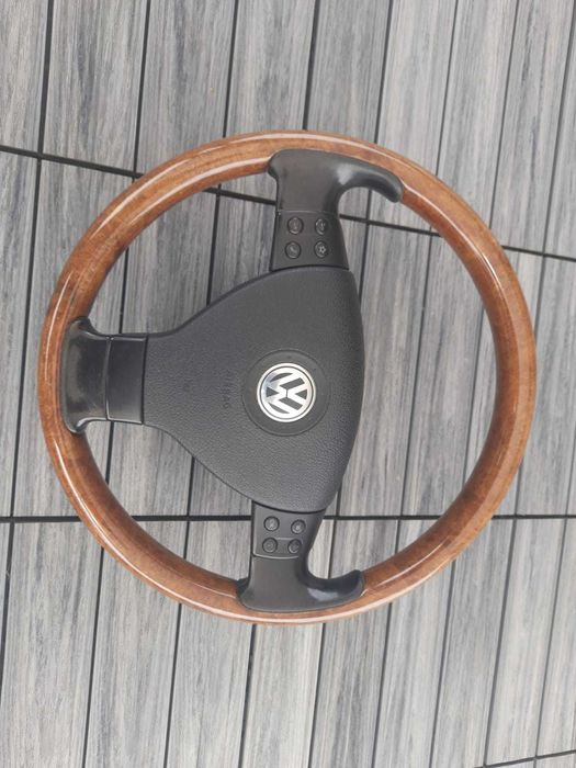 VW Passat B6 kierownica  drewniana airbag  bardzo dobry stan