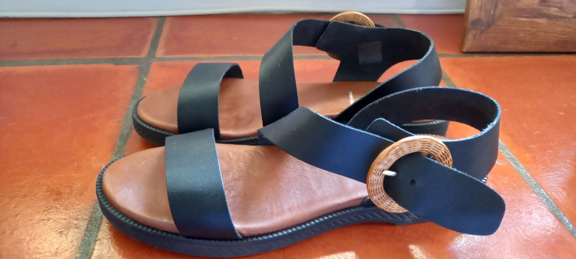 Sandalias Seaside senhora, pretas 38