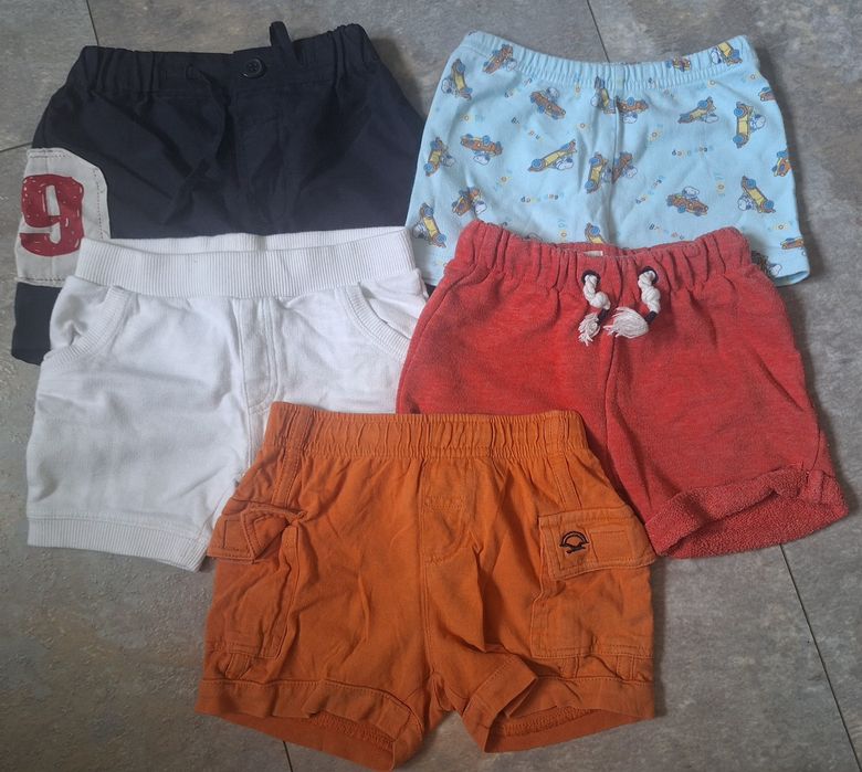 Krótkie spodenki zestaw r. 62-68