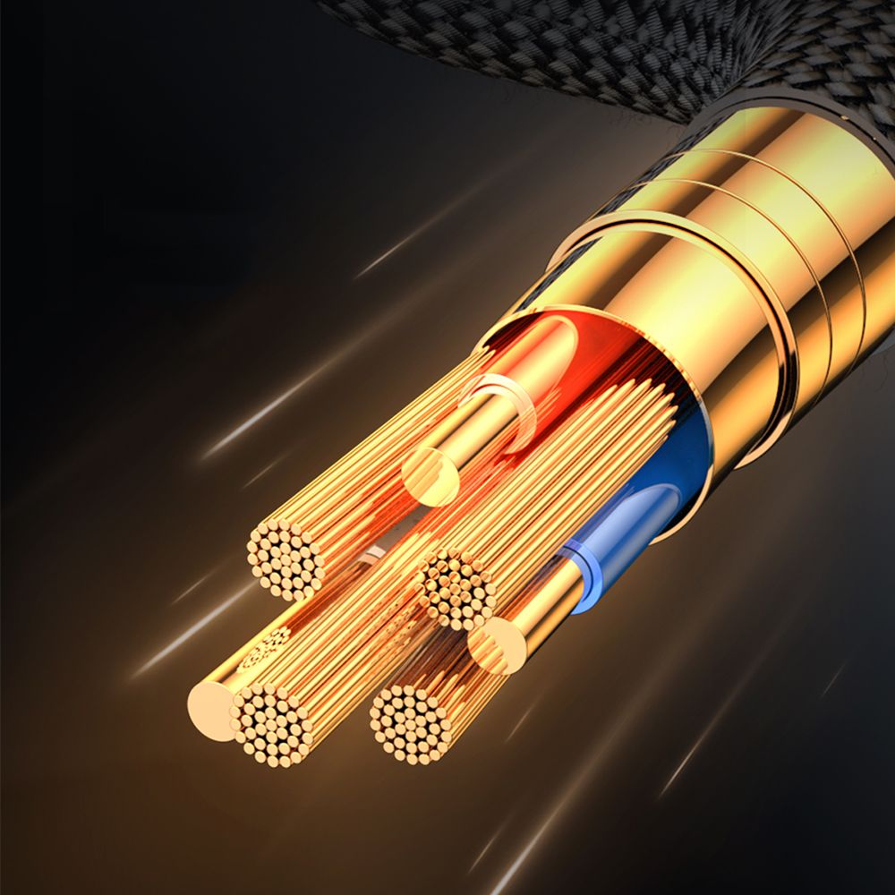 kabel przewód usb-c z wyświetlaczem led 100w 1.2m czarny