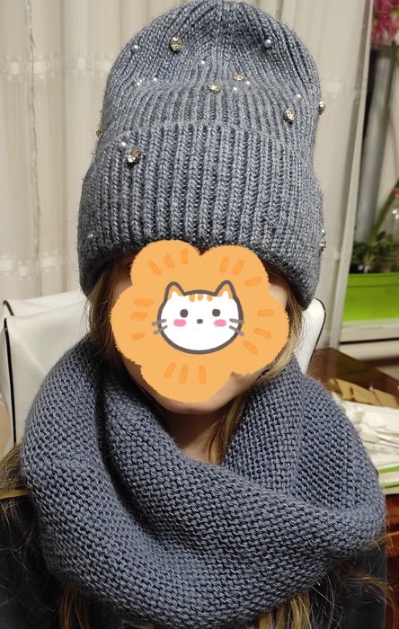 Шапка и хомут женский комплект