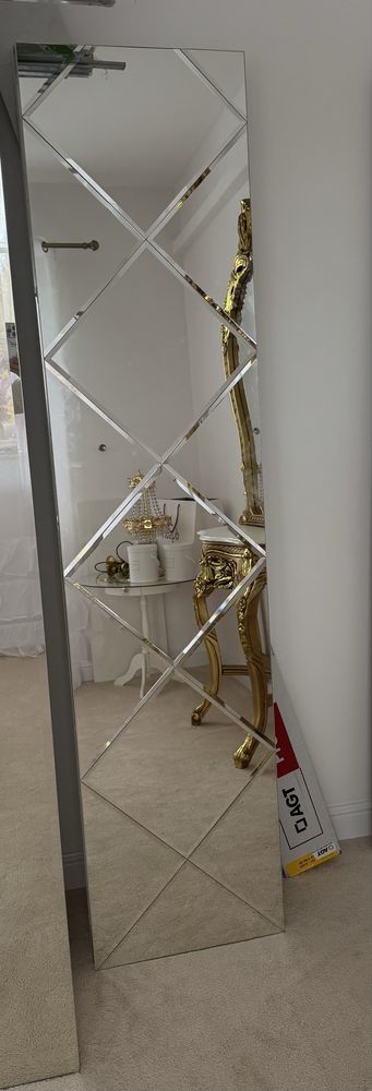 Lustro duze glamour zlote ornamenty