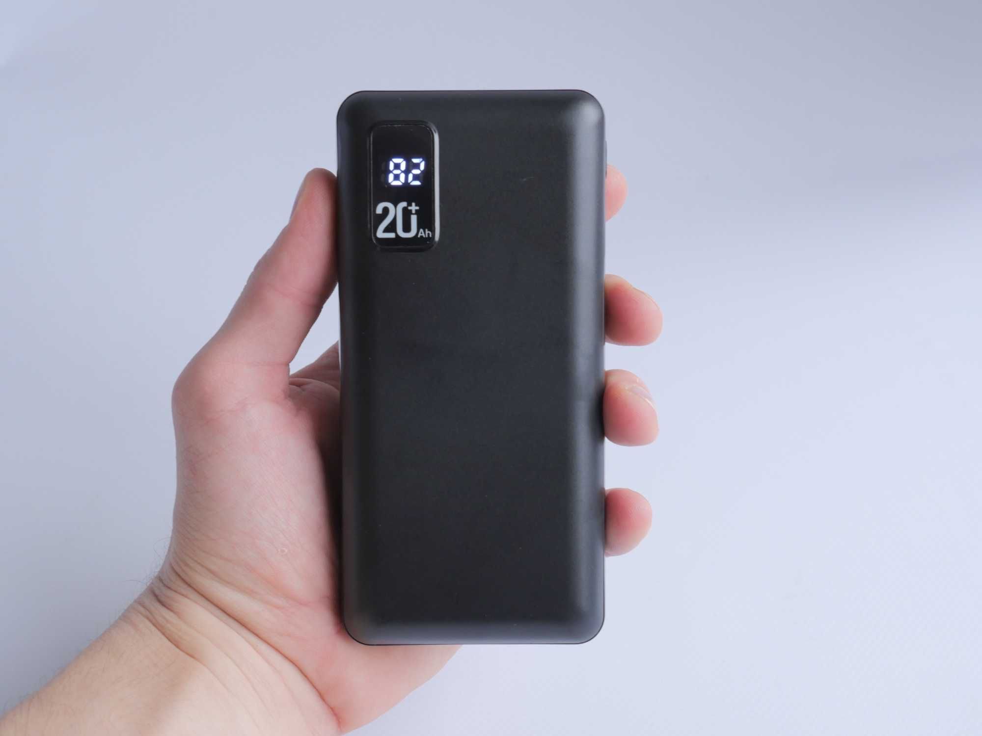 Powerbank 20000 mAh Повербанк с индикатором заряда type c micro usb