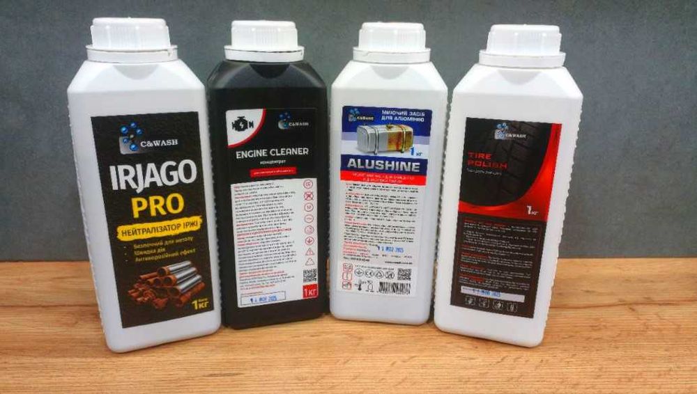Преобразователь ржавчины, очиститель алюм. и двиг, полироль шин C&WASH