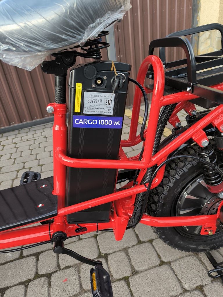 Електровелосипед Партнер Cargo 1000Вт 60V 20Ah Партнер Карго Літій-іон