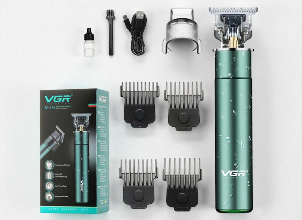 Машинка для стрижки аккумуляторная VGR V-186, триммер 4 в 1