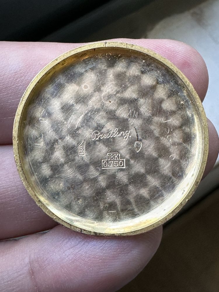Breitling cronógrafo ouro 18k com calibre Venus 175